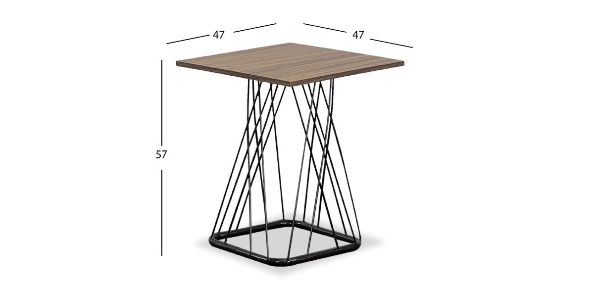 Mesa Lateral Cuadrada Nápoles Parota