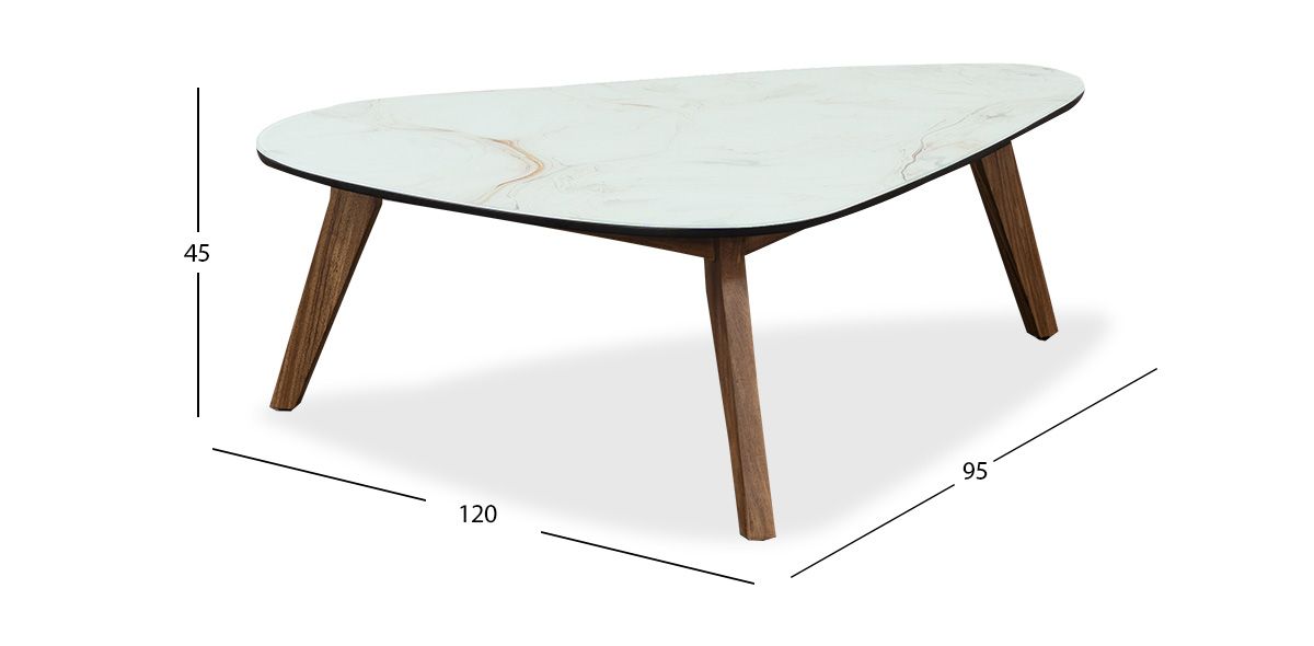 Mesa Ocasional Grande Stone Gris Parota Cristal