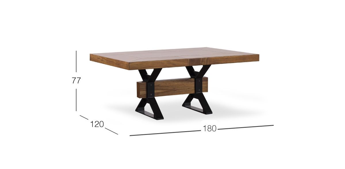 Mesa Comedor Rectangular Estocolmo Tzalam 180 cm