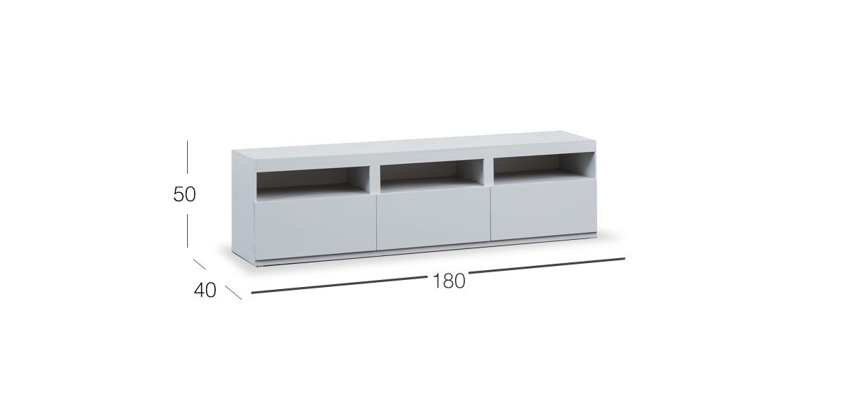 Mesa T.V. Toronto Life Blanco 180 cm