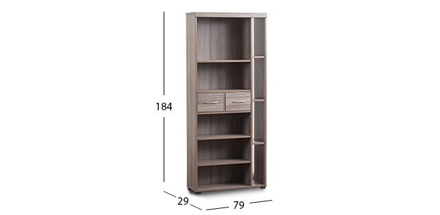 Modulo Lateral 2 Cajones Juliana Gris