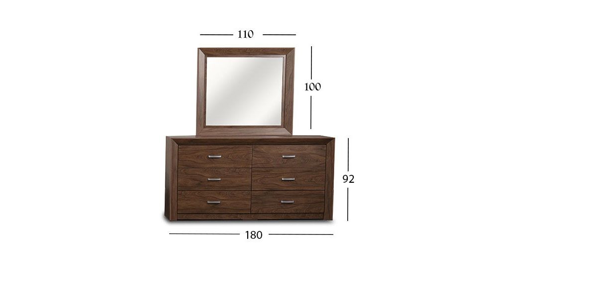 Cómoda Con Espejo Balandra CL Café Nogal