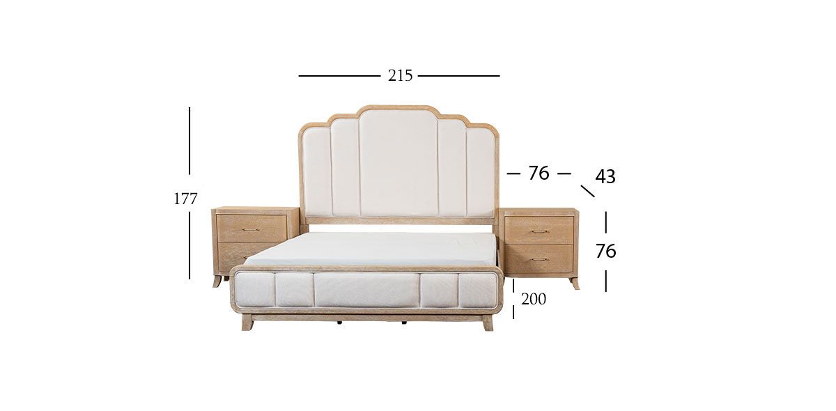 Recámara King Size Elora CL Beige 3 Piezas