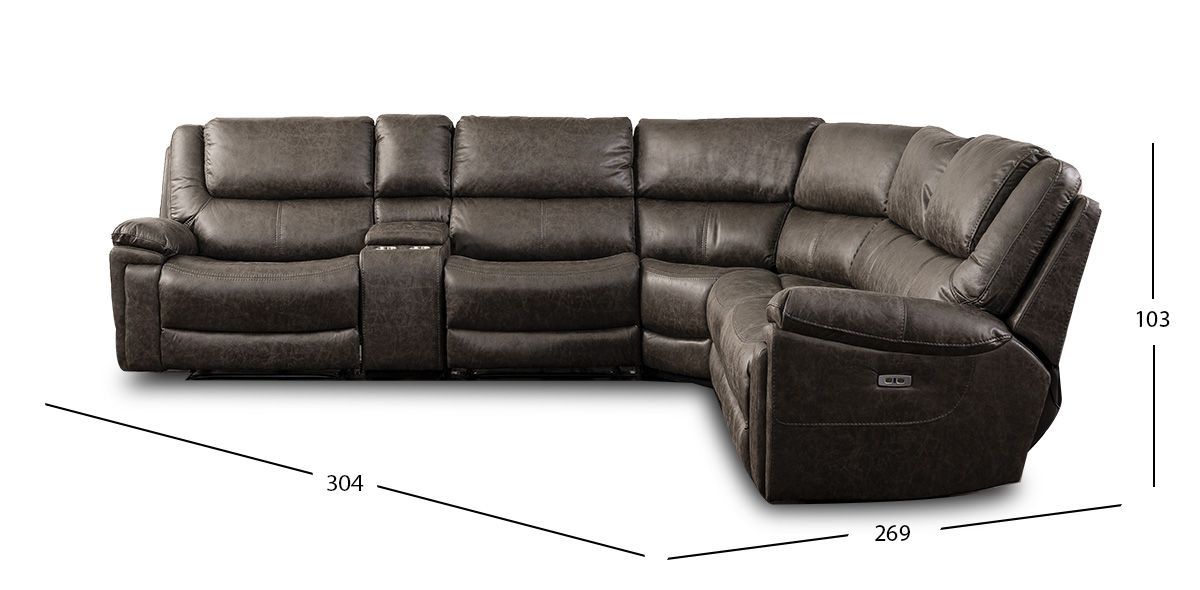 Sala Seccional Reclinable Joe ll Gris