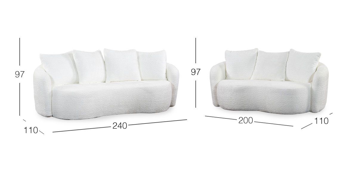 Sala Cornelia CL Blanco 2 Piezas