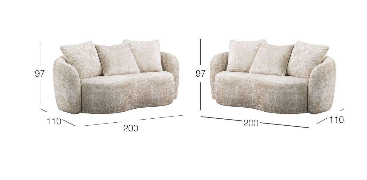 Sala Cornelia CL Beige 2 Piezas