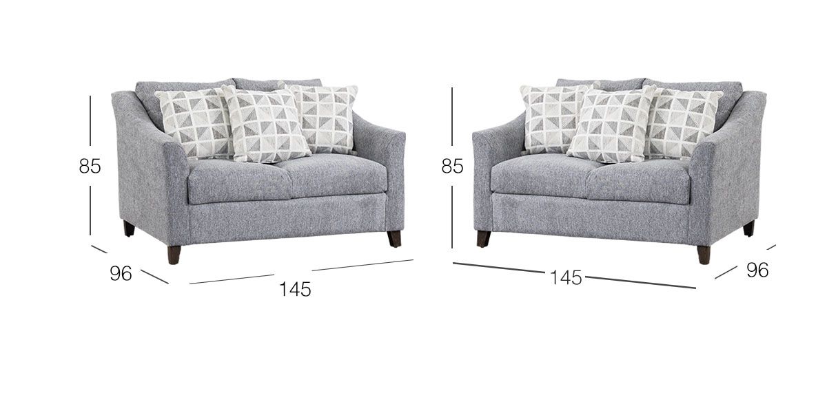 Sala Geovanna Gris 2 Piezas