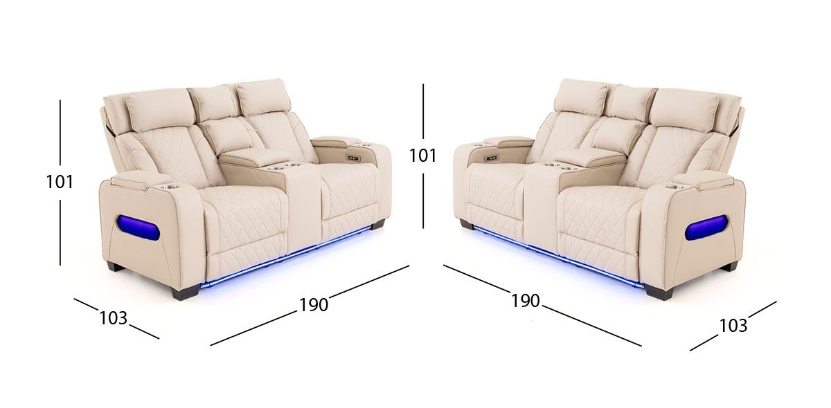 Sala Con Reclinables Eléctricos Jetour Beige