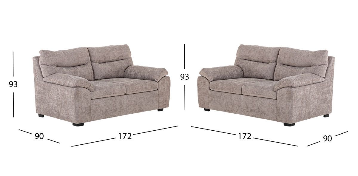 Sala Milos Gris 2 Piezas