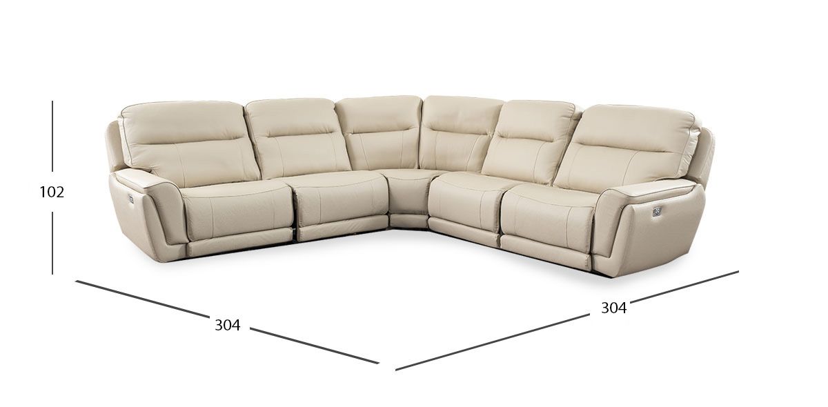 Sala Reclinable Modular Piel Darno Toffee (Boal)