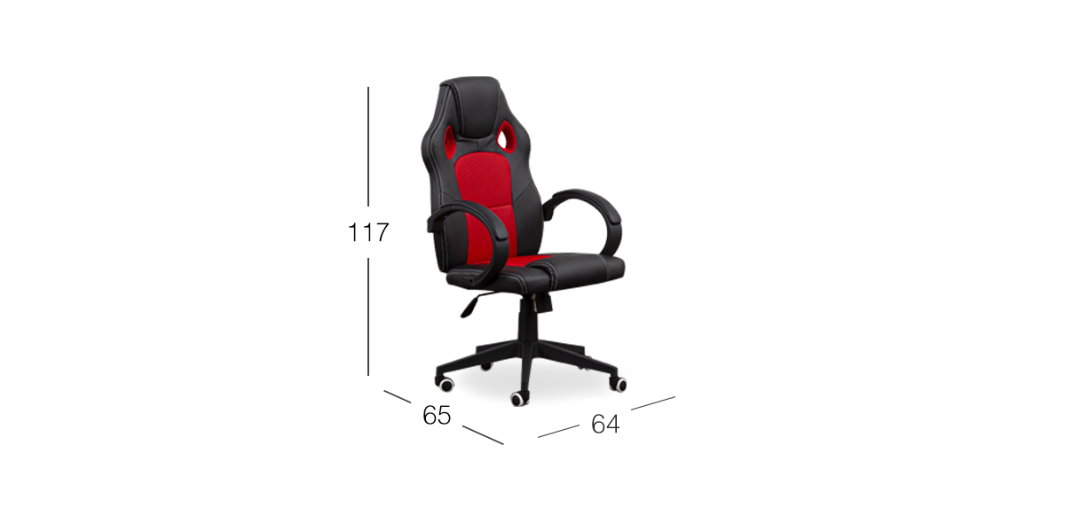 Silla De Oficina Game Negro/Rojo