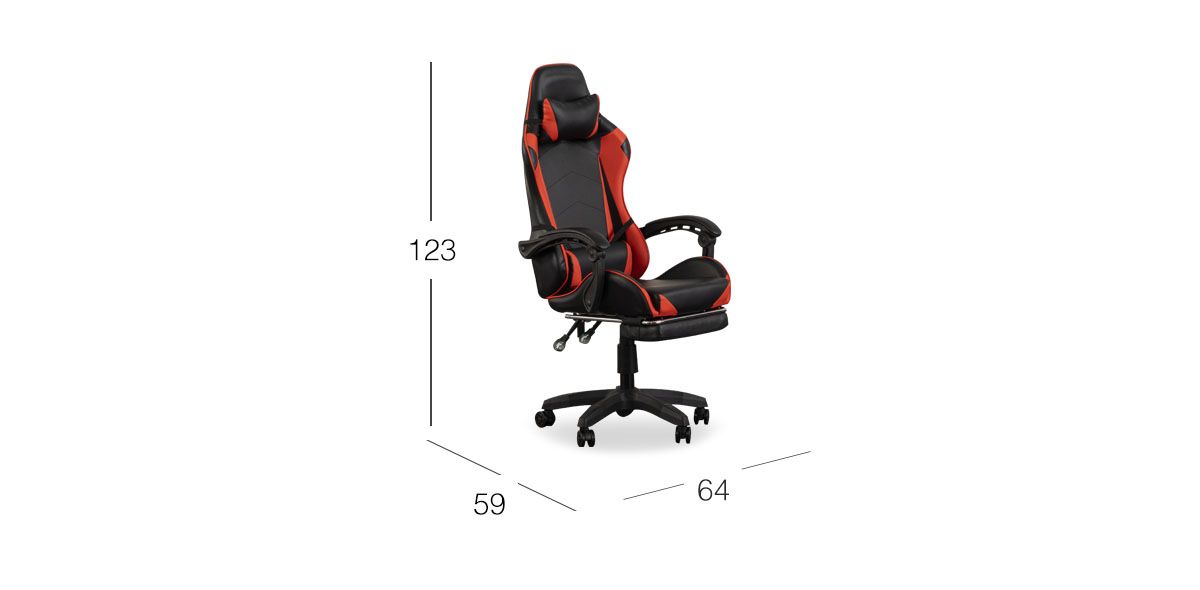 Silla Gamer Sparx Negro Rojo