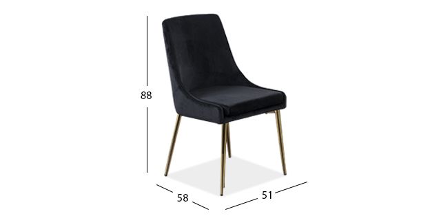 Silla Dunkel Royal Gold Negro 