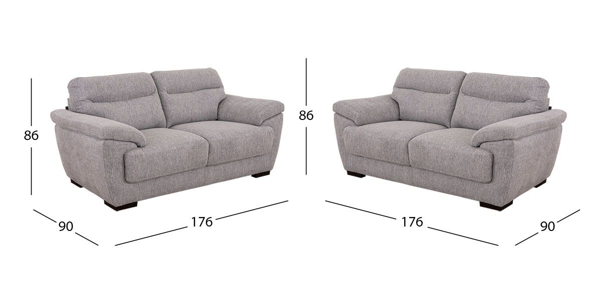 Sala Baldi Promo Gris 2 Piezas (Boal)