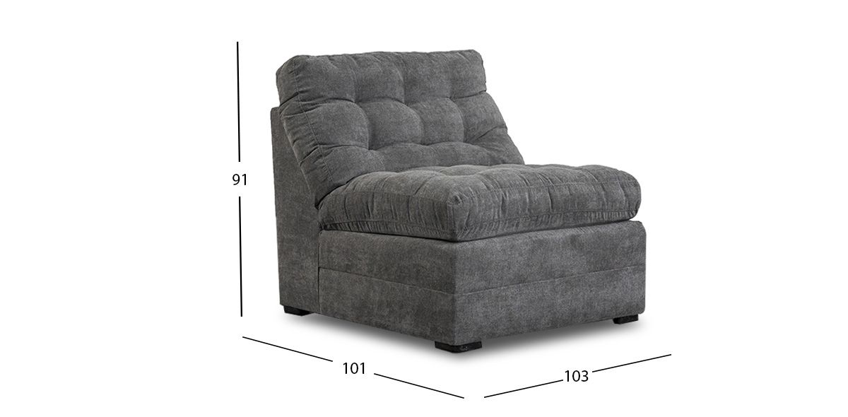 Sillón Sin Brazos Morrison New Gris