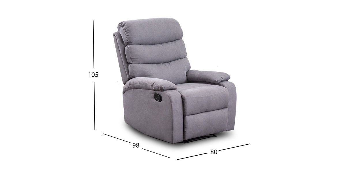 Sillón Reclinable Manual Flirt Gris