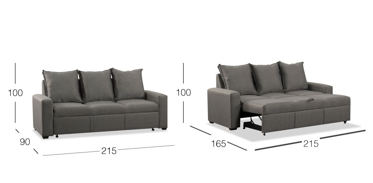 Sofá Cama Toronto New Gris