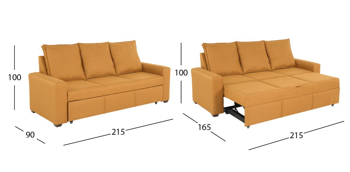 Sofá Cama Toronto Mostaza