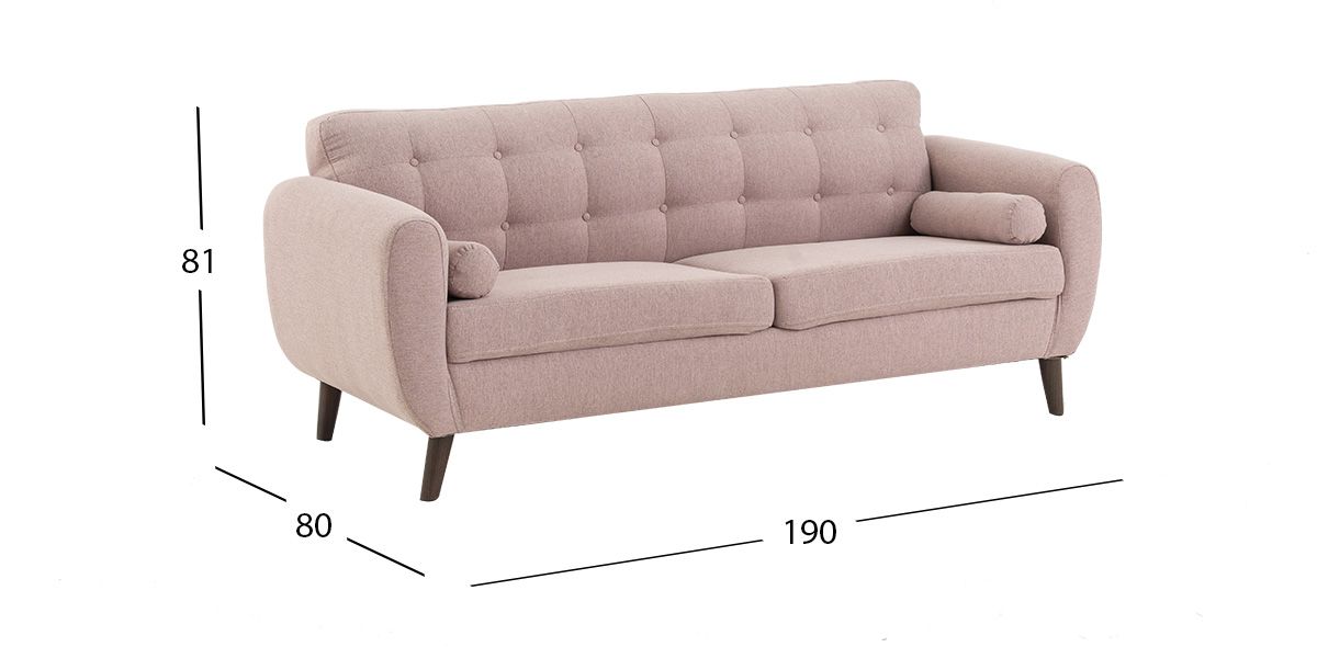 Sofá 3 Plazas Monet Rose