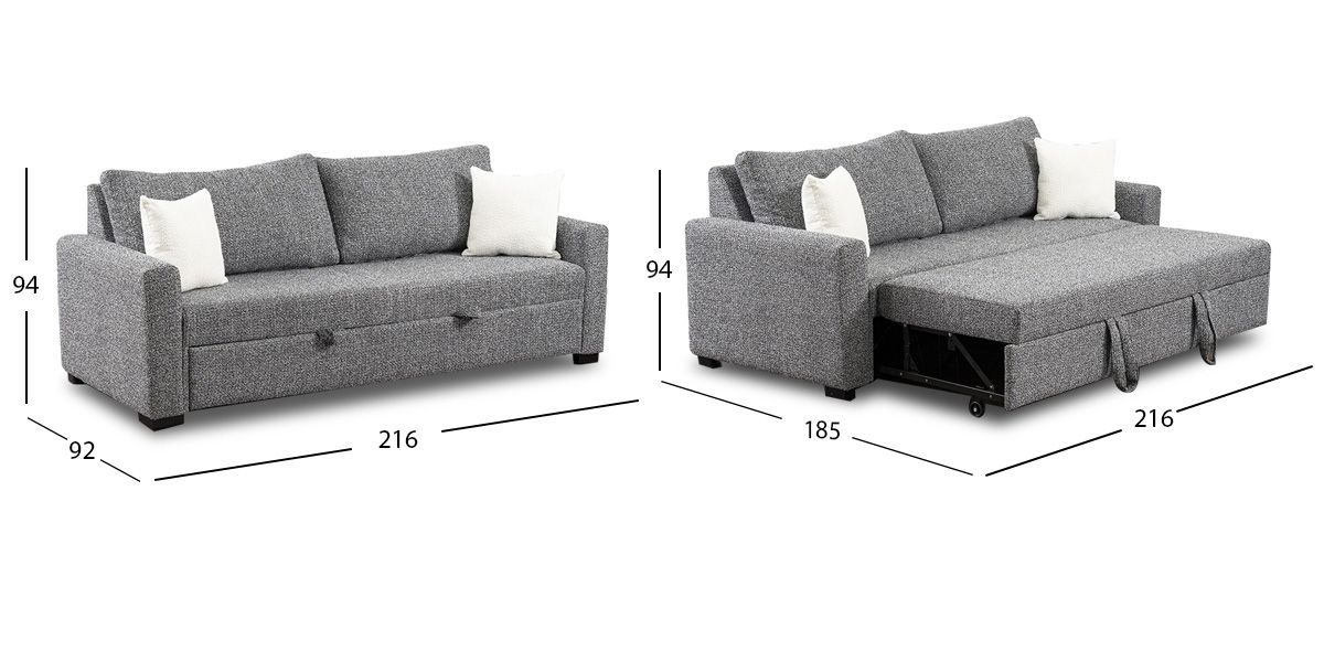 Sofá Cama Alba II Gris