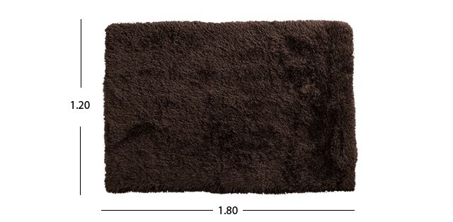 Tapete Decorativo Shaggy Choco de120x180