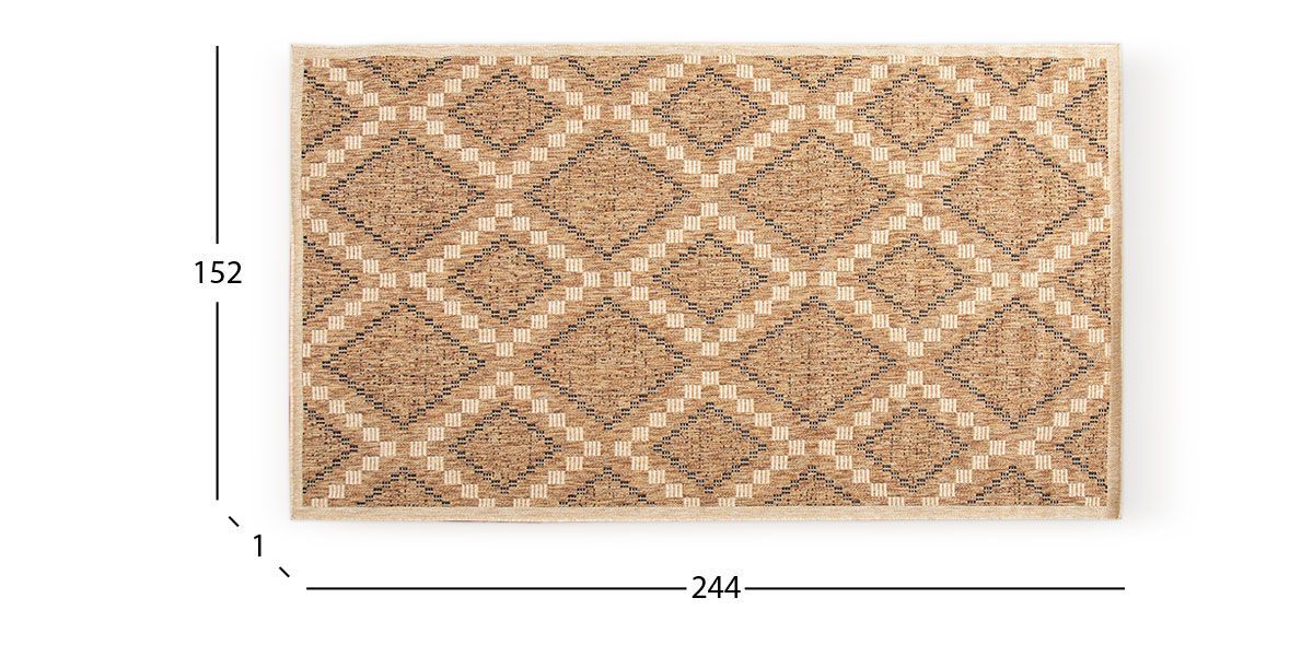 Tapete Decorativo 244 X 152 Cm Niza 2005R Beige